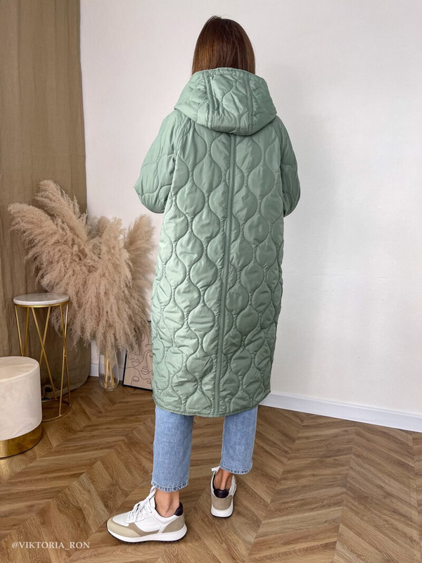 Nova jesensko-zimska vintage zelena ženska parka jakna Kaput Ležerni kaputi s kapuljačom Ženska topla široka duga ženska odjeća velikih dimenzija