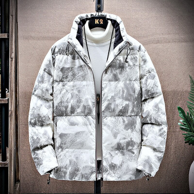 Zimske nove muške donje kapute Vjetrobran zadebljane tople vodootporne parke Muške ležerne Harajuku parka jakne Baršunasta odjeća otporna na vjetar
