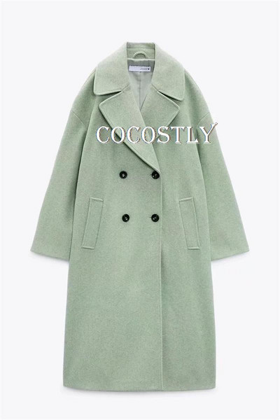 Novi ženski kaput 2022. Elegantni uredski kaput s dugim rukavima i dugim trenčkotom s dvostrukim kopčanjem Široki kaput Kaput Ženska zimska gornja odjeća