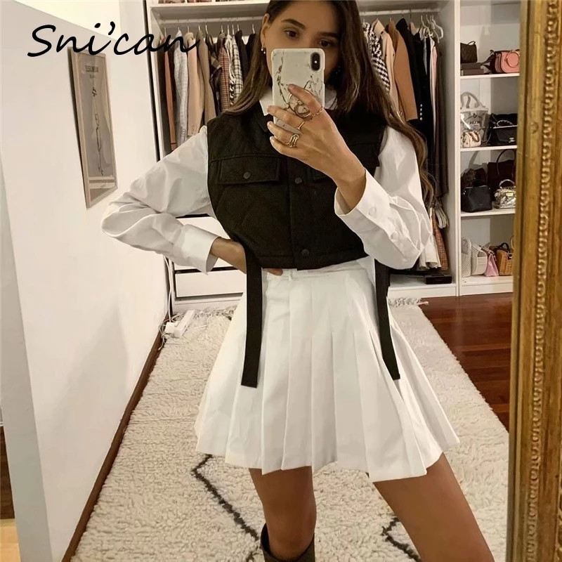 Ženska kratko prošivena jakna Y2K podstavljena jakna bez rukava Pufer kaput Topla jesen-zima Outwears Ulična odjeća 2021.