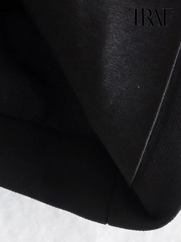 TRAF Sievietēm Modes Priekšpuses pogas Lina veste Vintage Bezpiedurknēm Kabatas ar atlokiem Sieviešu virsdrēbes Šiki topi