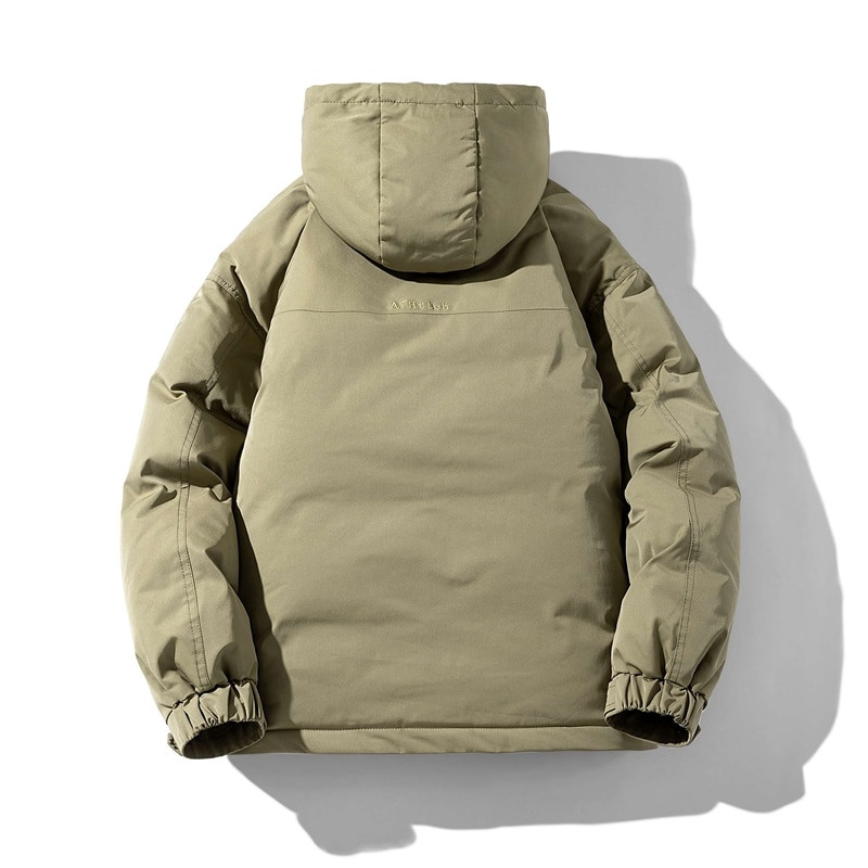 2022. gada jauna korejiešu brīvdabas ceļojumu ar vairākām kabatām lielizmēra polsterēta kokvilnas jaka, silts mētelis Vintage safari ziemas jaka vīriešiem