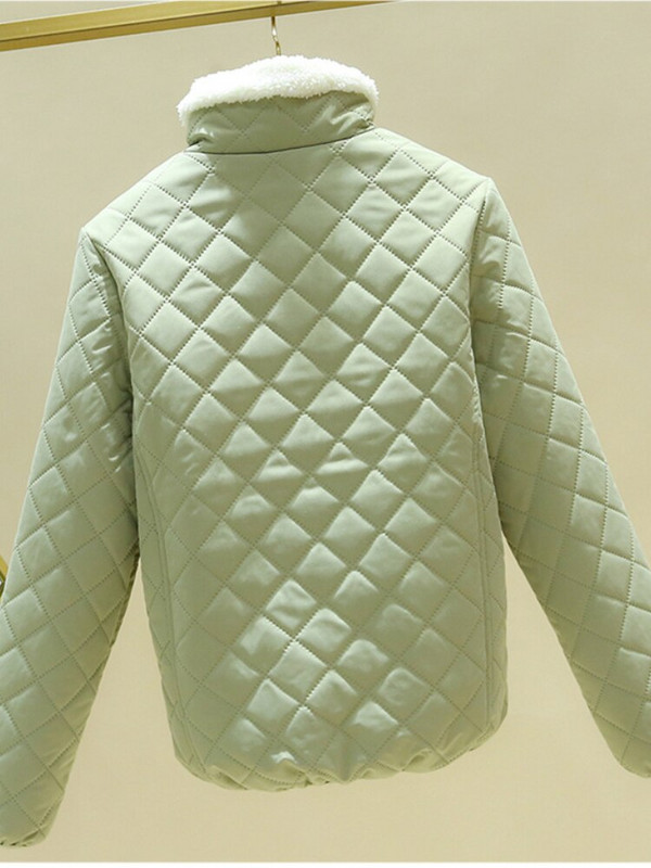 Sieviešu ziemas apģērbs 2022. gada modes jauns rūtains kokvilnas mētelis sievietēm, kā arī kokvilnas biezs mētelis, apkakle, jaka sievietēm