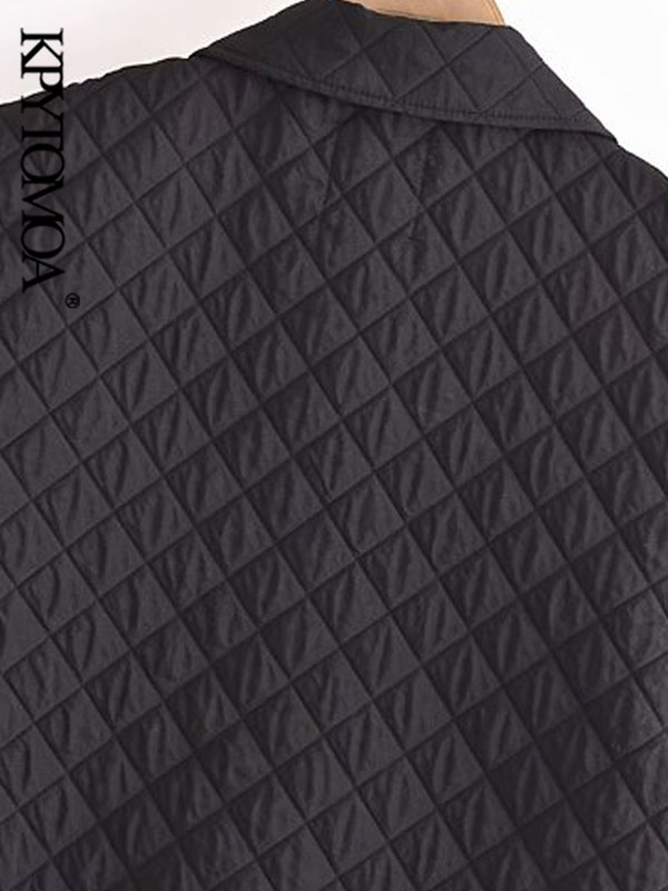 KPYTOMOA sieviešu modes ar kabatām brīva plāna polsterēta veste Vintage bez piedurknēm sānu pogas Sieviešu virsdrēbes Chic Veste