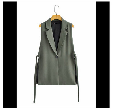 Klasiska gara veste Sievietēm Elegants uzvalks West Spring Jakas Bez piedurknēm Virsdrēbes Office Dame Slender veste 2021 jaun.