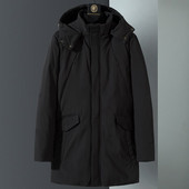 2022. Nova marka Zimska puhasta jakna Muška ležerna jednobojna široka vjetrovka s kapuljačom Deblja topla bijela kaputi s pačjim puhom Muške duge parke