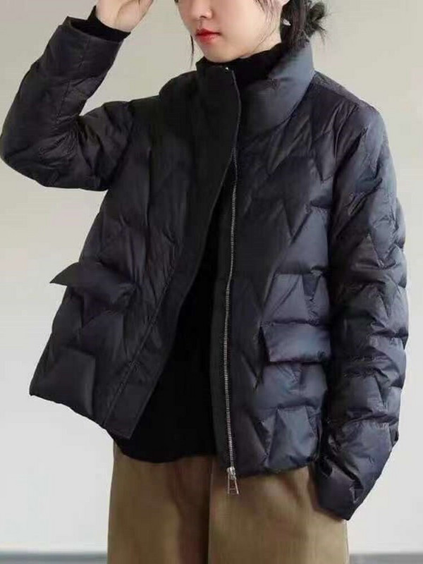 Ziemas mētelis Sieviešu mēteļi Pussezonas jaka sievietēm Sieviešu jakas Modes vaļīga dūnu jaka Silts augšējais apģērbs