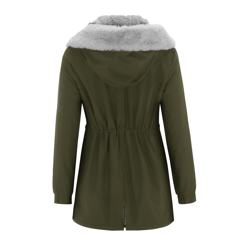 Karštas naujas paltas Moteriškas kailinis paltas Moteriškas žieminis šiltas storas ilgas striukė Paltas su gobtuvu Viršutiniai drabužiai chaquetas mujer 2021 m.