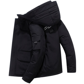 New Men Down Jacket 2022 Winter Thicken Hooded Parka Outerwear Casual ζεστά αντιανεμικά λευκά μπουφάν πουπουλένια πάπια Ανδρικά πανωφόρια