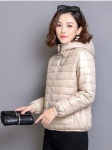 Sieviešu ziemas JacFemme Sieviešu Parkas Mujer Chaqueta īpaši viegls silts rudens virsdrēbes ar kapuci liela izmēra dropshipping mētelis