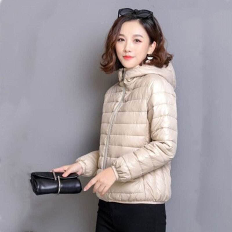 Sieviešu ziemas JacFemme Sieviešu Parkas Mujer Chaqueta īpaši viegls silts rudens virsdrēbes ar kapuci liela izmēra dropshipping mētelis