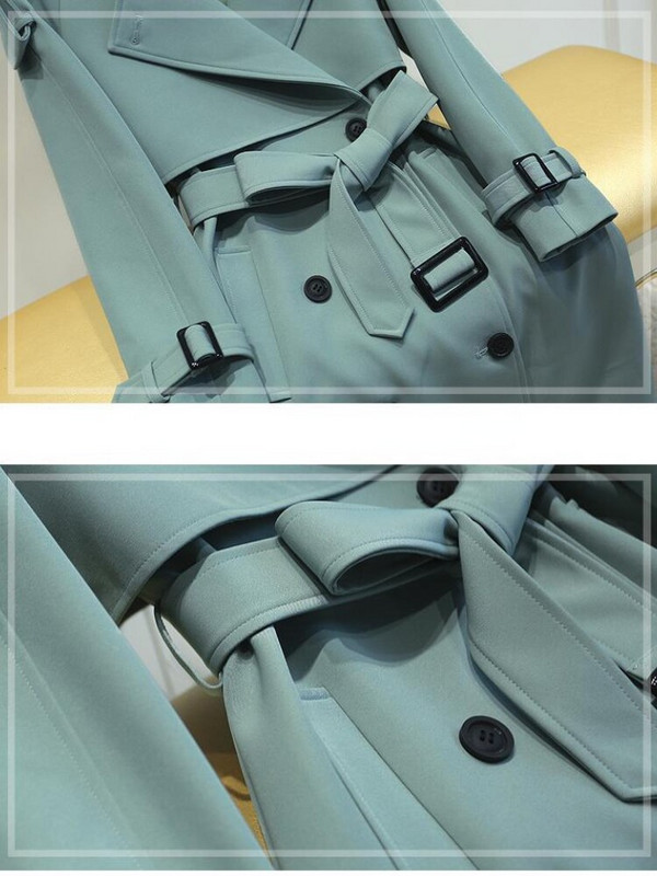 Ziemas mētelis sievietēm Trenčs Sieviešu garais mētelis korejiešu modes ielas jaka Vintage ar garām piedurknēm