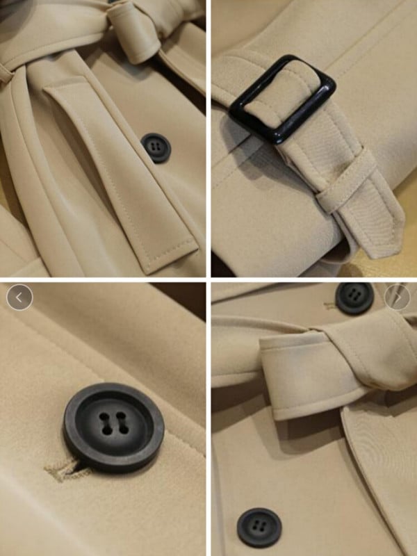 Ziemas mētelis sievietēm Trenčs Sieviešu garais mētelis korejiešu modes ielas jaka Vintage ar garām piedurknēm