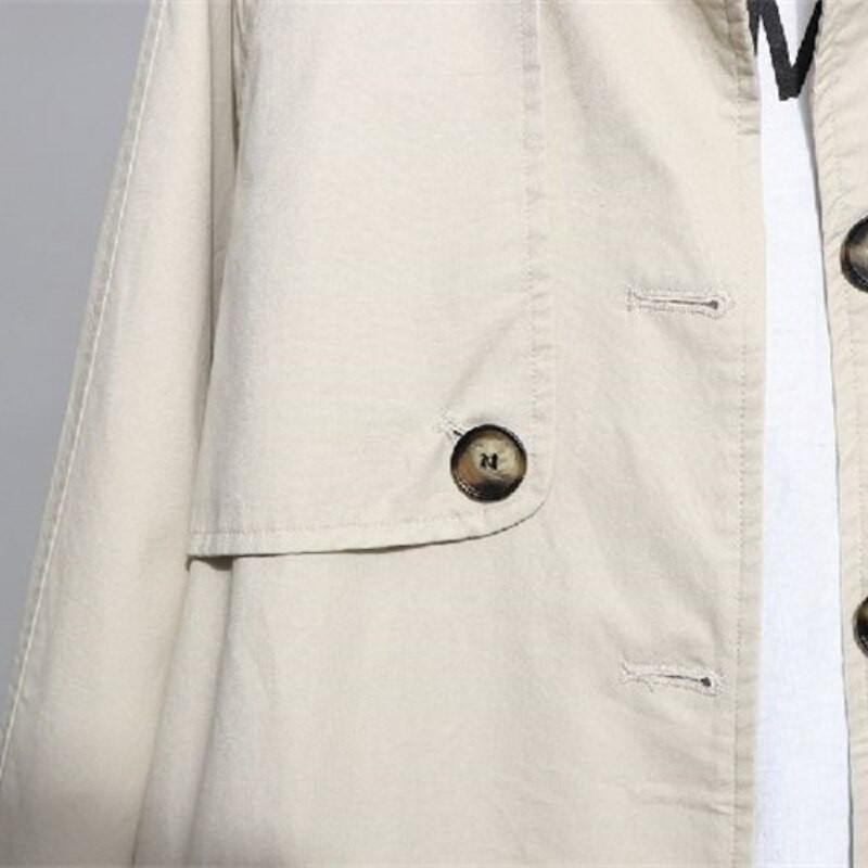 Trenč kaput proljeće jesen, žene, nova moda 2022., korejski labavi ženski kaput s jednim kopčanjem, vjetrovka srednje dužine, ženski vanjski kaput