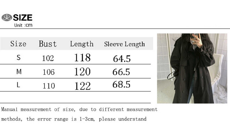 Ženski dugi trenč kaput Chic Retro smeđi ležerni ženski dugi trenč kaput s dvostrukim kopčanjem Široki ženski trenč kaput
