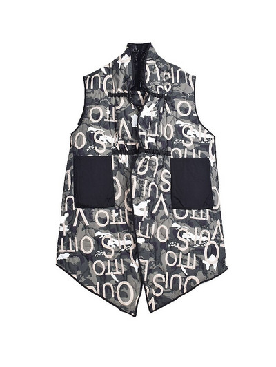 XITAO prsluk s uzorkom s printom, ženski modni džepni prsluk s obožavateljicom božice s jednim dojkom, jesen 2021., manjinski prsluk bez rukava s pismom GWJ1269