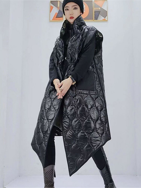 XITAO prsluk s uzorkom s printom, ženski modni džepni prsluk s obožavateljicom božice s jednim dojkom, jesen 2021., manjinski prsluk bez rukava s pismom GWJ1269