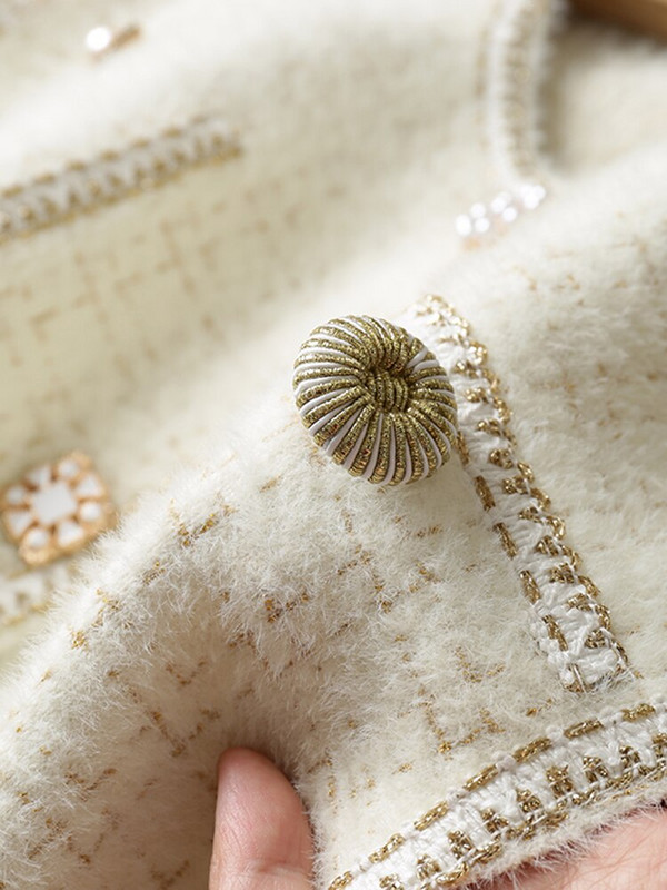 Proljetni ženski prsluk od umjetnog krzna nerca, luksuzni jednoredni prsluk, pleteni pulover, prsluk, prevelika jakna bez rukava C-133