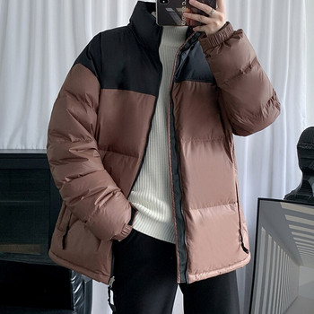 Ανδρικά μπουφάν Winter Fashion Thicken Harajuku Κορεάτικο Στιλ Παρκά New Men Patchwork Παλτό Αντιανεμικό Ανδρικό Ζεστό Εξωτερικό Ρούχα