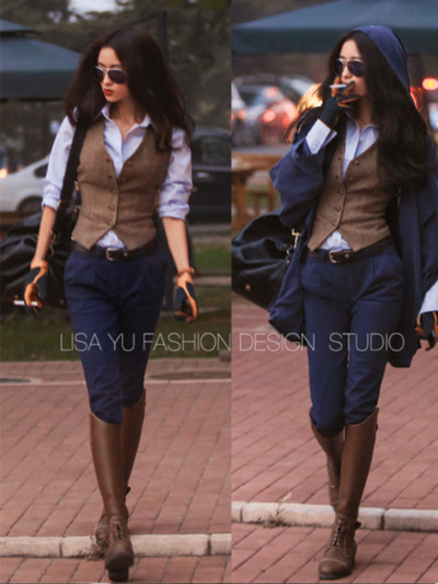 Női öltöny mellény Üzleti kabát karcsúsított formális mellény Retro gyapjú Tweed chalecos