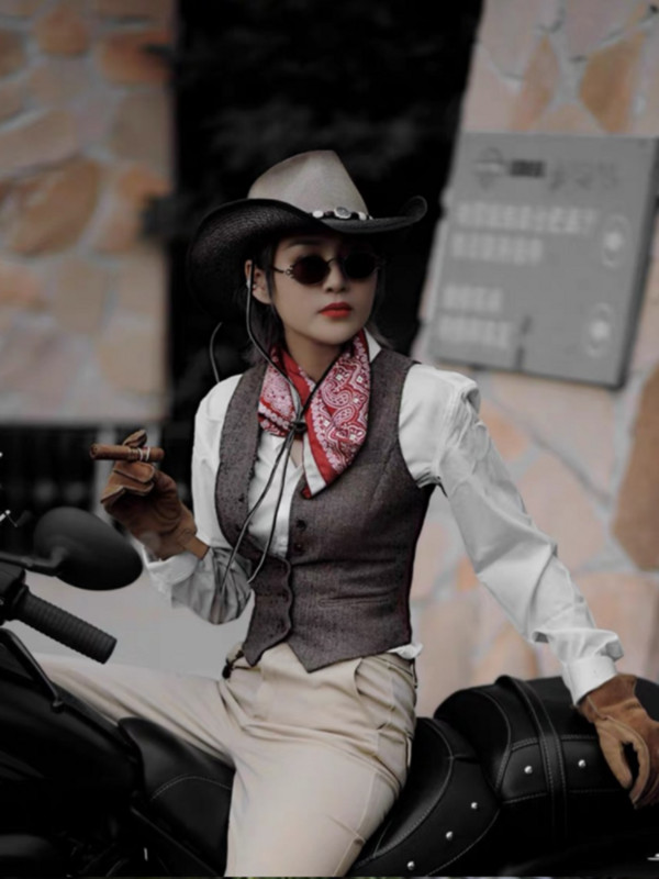 Női öltöny mellény Üzleti kabát karcsúsított formális mellény Retro gyapjú Tweed chalecos