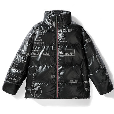 Jauna vīriešu jaka, 2022. gada ziemas, polsterēta un bieza vīriešu pīļu dūnu jaka ikdienas vienkrāsu virsdrēbes, siltas virsjakas