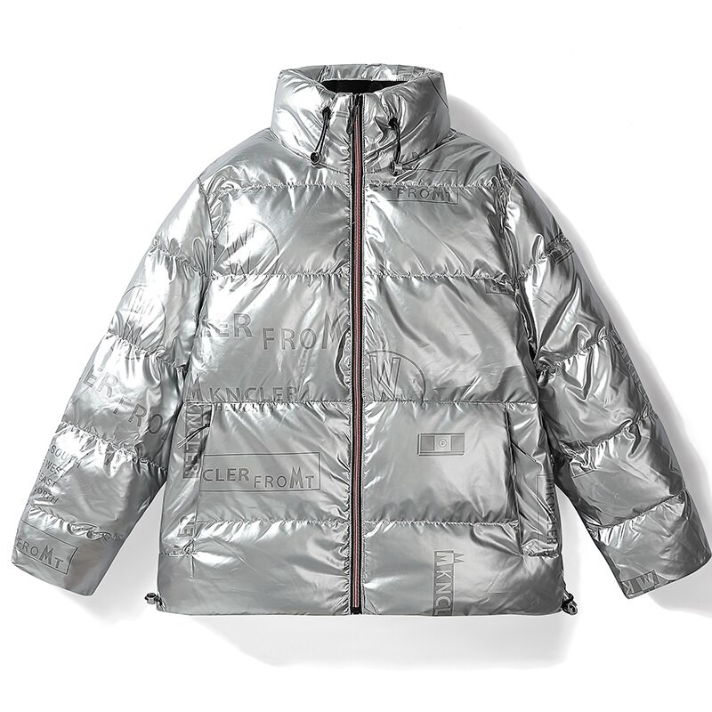 Jauna vīriešu jaka, 2022. gada ziemas, polsterēta un bieza vīriešu pīļu dūnu jaka ikdienas vienkrāsu virsdrēbes, siltas virsjakas