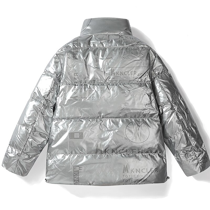 Jauna vīriešu jaka, 2022. gada ziemas, polsterēta un bieza vīriešu pīļu dūnu jaka ikdienas vienkrāsu virsdrēbes, siltas virsjakas