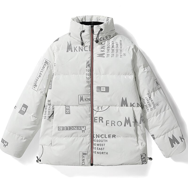 Jauna vīriešu jaka, 2022. gada ziemas, polsterēta un bieza vīriešu pīļu dūnu jaka ikdienas vienkrāsu virsdrēbes, siltas virsjakas