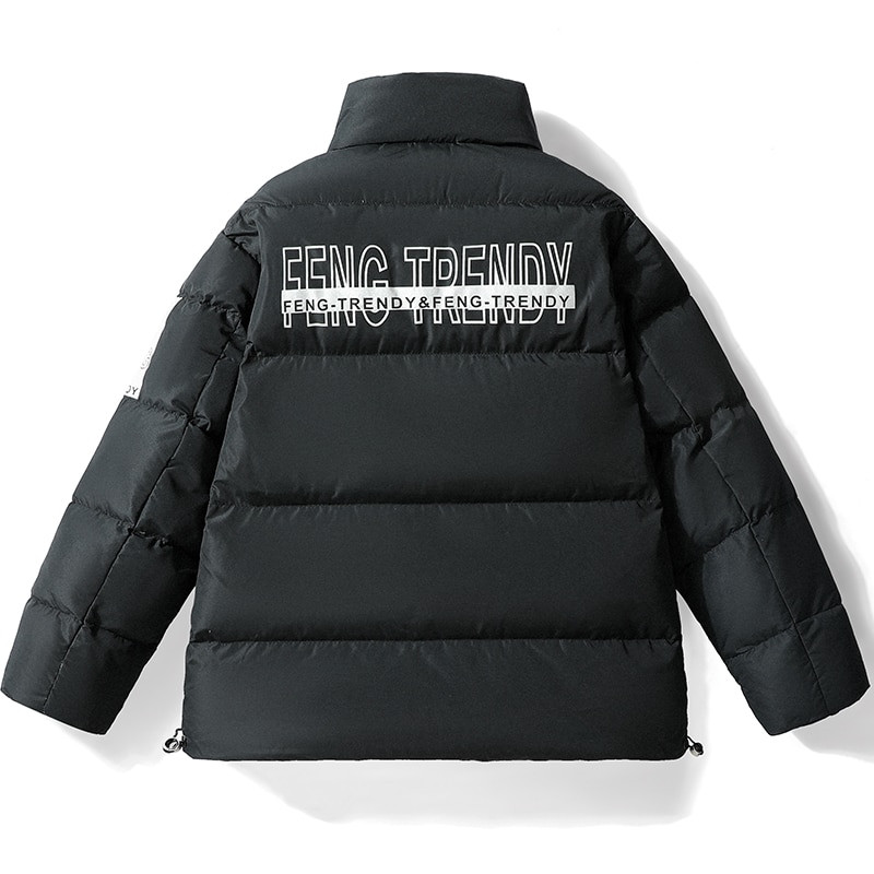 Jauna ziemas jaka Vīriešu ikdienas silti, biezi dūnu mēteļi Vīriešu statīvs krāsainas dūnu jakas Vēja necaurlaidīgas vienkrāsainas mēteļi