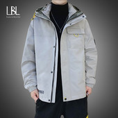 2022. gada ziemas siltā dūnu jaka Jauni vīriešu mēteļi ar kapuci 90% balti pīļu dūnu jakas Vīriešu biezas āra vienkrāsainas virsjakas