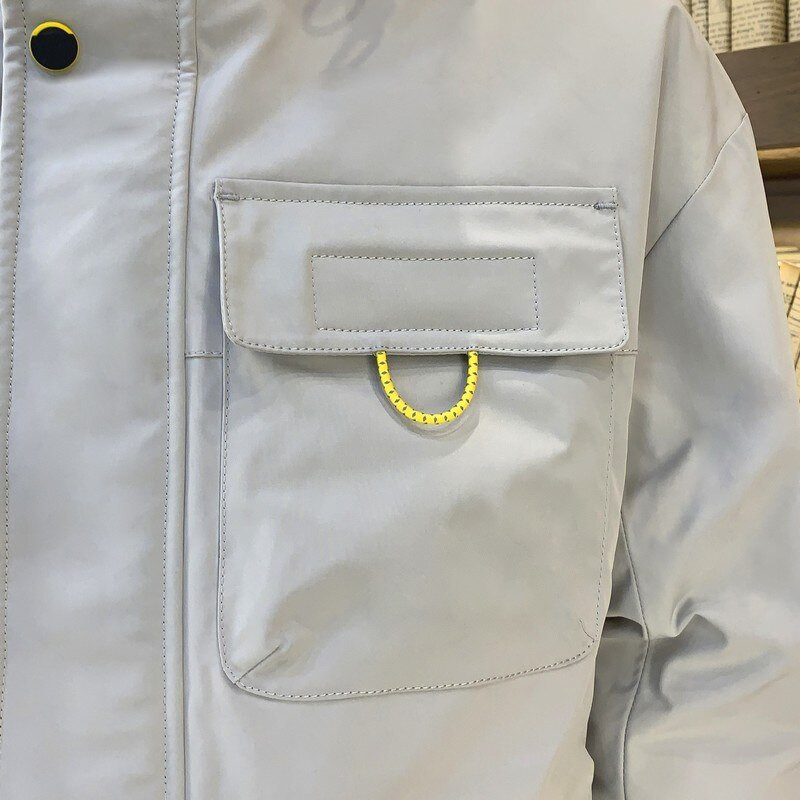 2022. gada ziemas siltā dūnu jaka Jauni vīriešu mēteļi ar kapuci 90% balti pīļu dūnu jakas Vīriešu biezas āra vienkrāsainas virsjakas