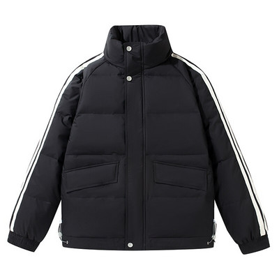 Ziemas vīriešu jaka Jauna modes vīriešu baltā pīle dūnu jakas Ikdienišķa silta bieza virsdrēbes Statīvs apkakle Vēja necaurlaidīgi mēteļi