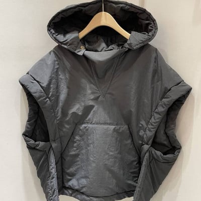 Chalecos Para Mujer Pullovers Black Parkas 2022 sügise varrukateta kapuutsiga vest naistele vest jakk vabaaja mantel Chaquetas