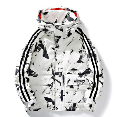 Madingos vyriškos pūkinės striukės žieminės Naujos šiltos storos striukės Laisvalaikio paminkštintos kamufliažinės vyriškos parkinės striukės lauke, atsparios vėjui viršutiniai drabužiai