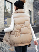 Dizajnerski ženski prsluk, slatka ležerna jednobojna jakna bez rukava, modni novi, jednostavni zimski ženski prsluk za 2022.