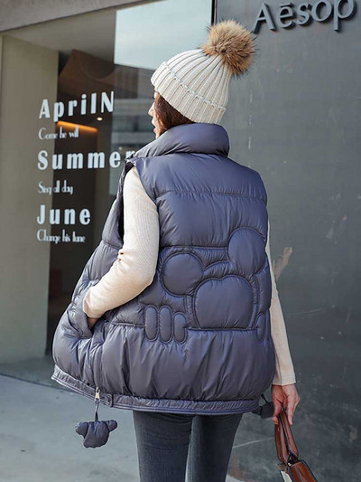 Dizajnerski ženski prsluk, slatka ležerna jednobojna jakna bez rukava, modni novi, jednostavni zimski ženski prsluk za 2022.