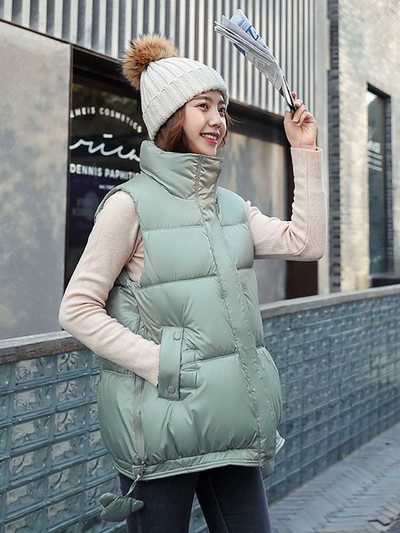 Dizajnerski ženski prsluk, slatka ležerna jednobojna jakna bez rukava, modni novi, jednostavni zimski ženski prsluk za 2022.