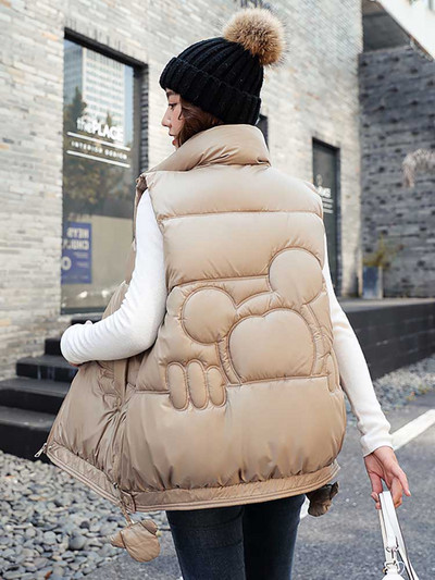 Dizajnerski ženski prsluk, slatka ležerna jednobojna jakna bez rukava, modni novi, jednostavni zimski ženski prsluk za 2022.