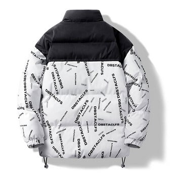 Ανδρικά μπουφάν Winter Casual Parkas Harajuku Print Χνουδωτά Μπουφάν Χοντρά Ζεστά Παλτό Γυναικεία Hip Hop Μόδα Streetwear Ανδρικά