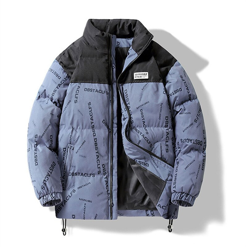 Ανδρικά μπουφάν Winter Casual Parkas Harajuku Print Χνουδωτά Μπουφάν Χοντρά Ζεστά Παλτό Γυναικεία Hip Hop Μόδα Streetwear Ανδρικά