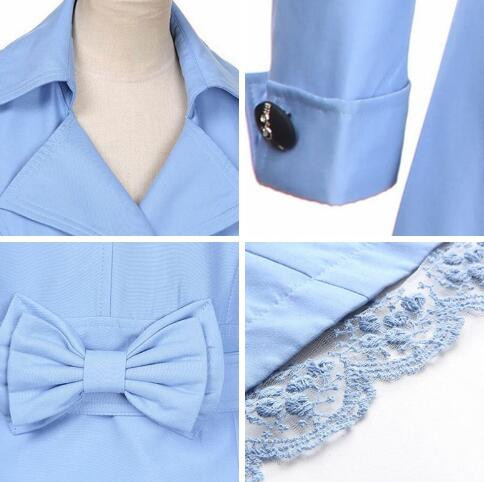 Trenč kaput Ženski kaput s duplim kopčanjem Čipkani ženski jesenski ležerni kaputi Vjetrovka Topla odjeća Preveliki baloner Vruća rasprodaja