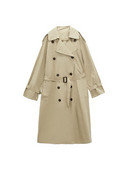 Ženska jesenska nova moda 2022. Široki trenčkot s duplim hlačama Vintage ženski kaput s remenom i dugim rukavima, šik kaput