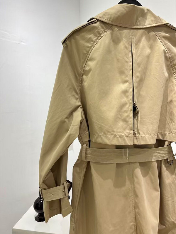 Ženska jesenska nova moda 2022. Široki trenčkot s duplim hlačama Vintage ženski kaput s remenom i dugim rukavima, šik kaput