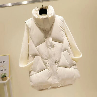 2022. gada lielizmēra ziemas dūnu veste sievietēm, ikdienišķa jaka bez piedurknēm, ziemas gara, ķermenim silta veste bez piedurknēm