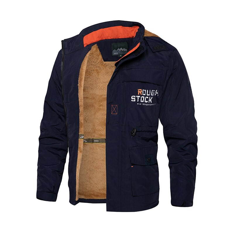 Muška parka, debela, topla krznena vojna jakna s kapuljačom, muška zimska, nova vanjska jakna, planinarenje, kampiranje, planinarenje, skijanje, vanjska odjeća