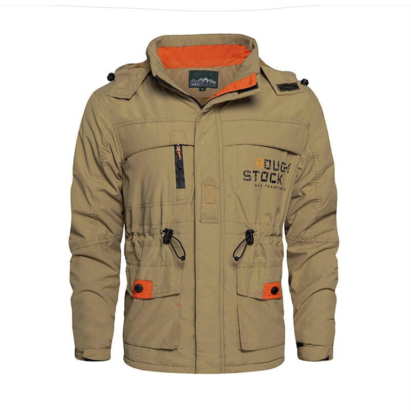 Muška parka, debela, topla krznena vojna jakna s kapuljačom, muška zimska, nova vanjska jakna, planinarenje, kampiranje, planinarenje, skijanje, vanjska odjeća