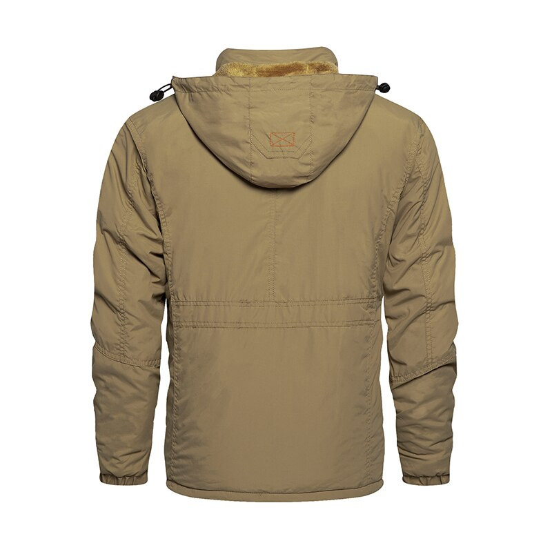 Muška parka, debela, topla krznena vojna jakna s kapuljačom, muška zimska, nova vanjska jakna, planinarenje, kampiranje, planinarenje, skijanje, vanjska odjeća