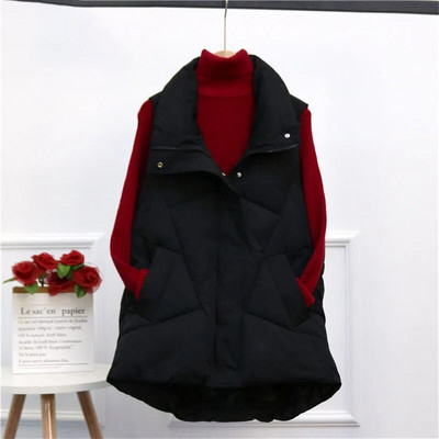 Prevelika veličina M-4xl Zimski puhasti prsluk Ženska ležerna univerzalna jakna bez rukava Ženski široki prsluk s kapuljačom Snježna odjeća