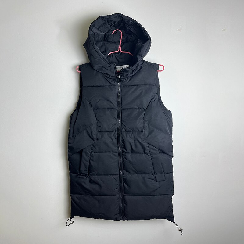 Prevelika veličina M-4xl Zimski puhasti prsluk Ženska ležerna univerzalna jakna bez rukava Ženski široki prsluk s kapuljačom Snježna odjeća